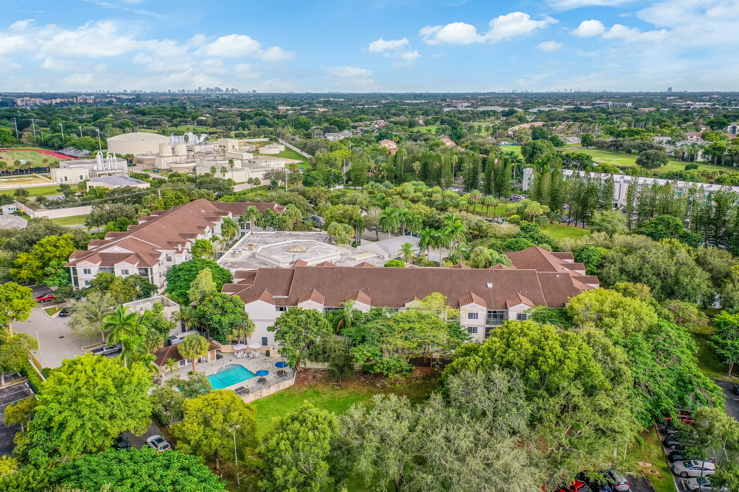 aerial view of community
