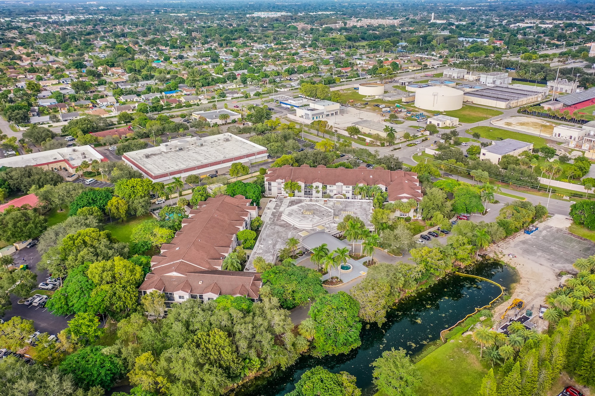 aerial view of community